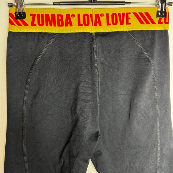 Zumba We Ar Lovely Camouflage and Hearts Graffitti Dance‎ Leggings Sz L Colorful - Picture 5 of 10